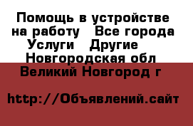 Помощь в устройстве на работу - Все города Услуги » Другие   . Новгородская обл.,Великий Новгород г.